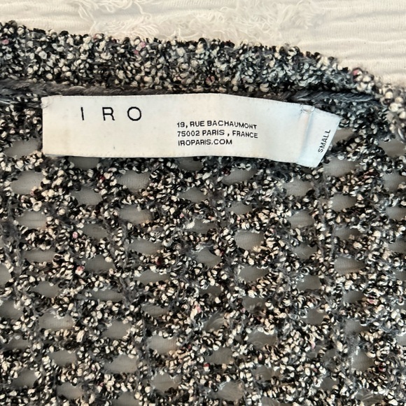 IRO grey deep V knit sweater size small - Picture 2 of 3